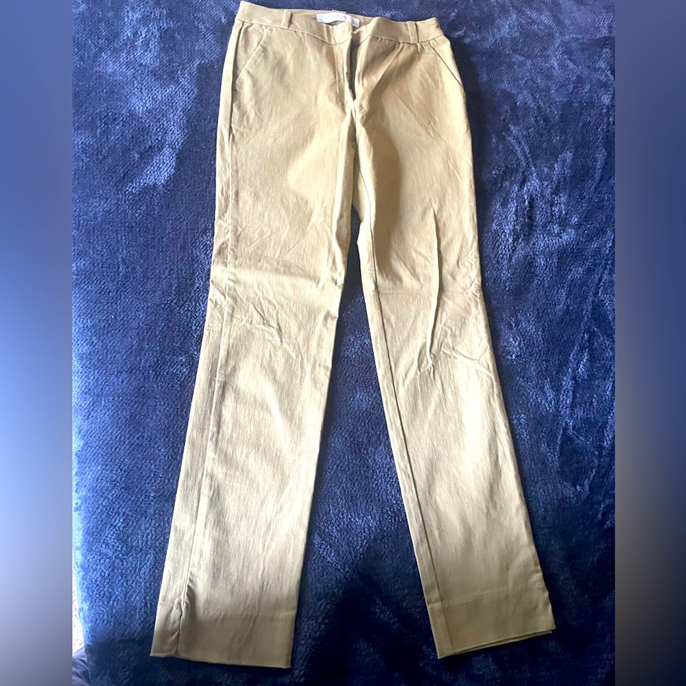 Mango pants in khaki beige color, size 4 US stretch material